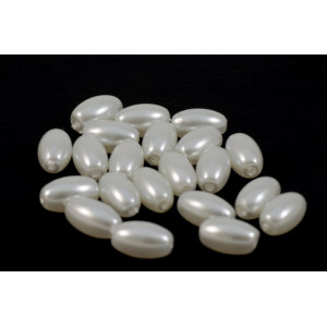 PERLE OVAL 4X7MM BLANCHE